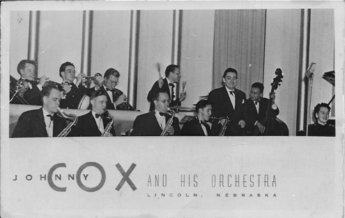 Cool old photo of Johnny Cox Orchestra with Harry Freeman
